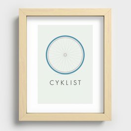 Cyklist Recessed Framed Print