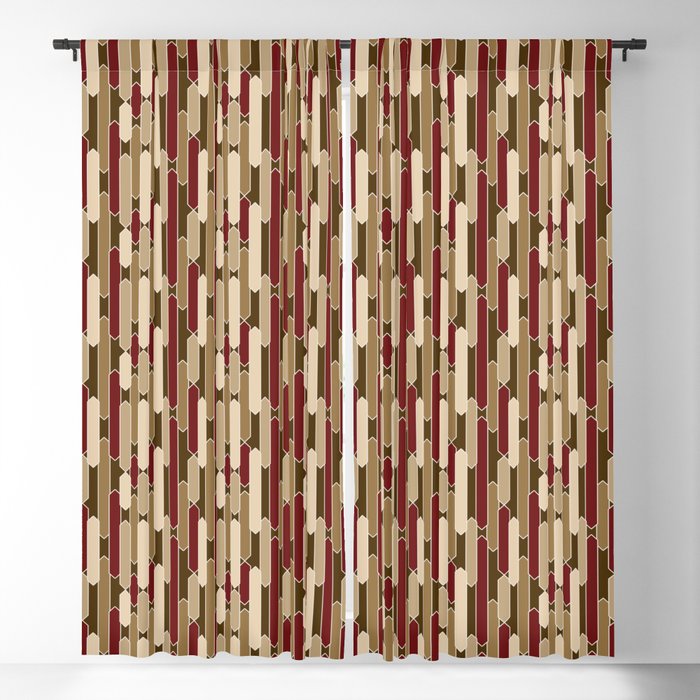 Tan Blackout Curtain By Mel Fischer, Brown And Tan Curtains