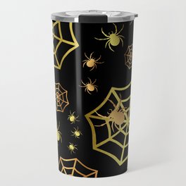 Spiders In Gold Travel Mug