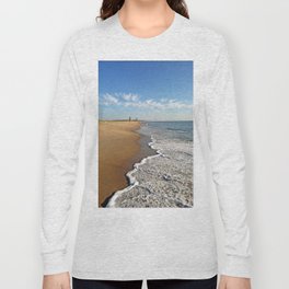 Waves breaking on beach - minimalist landscape photography | Rehoboth Beach, DE Long Sleeve T-shirt