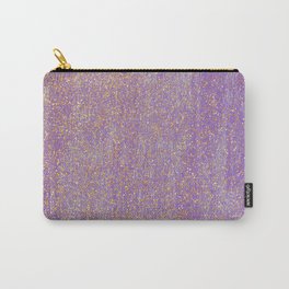 Elegant purple lavender faux gold glitter Carry-All Pouch