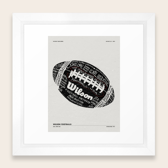 Wilson Football Factory Tour Framed Art Print By 50built Society6