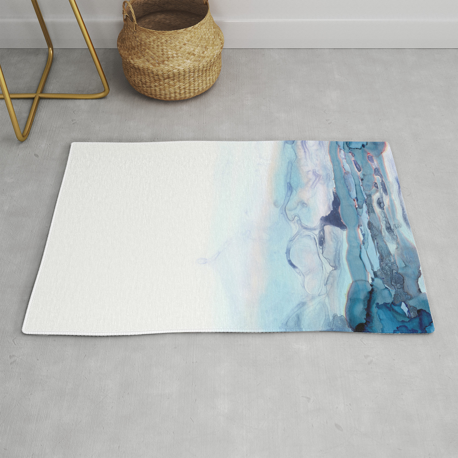 Indigo Abstract Painting No 6 Rug By Ccartstudio Society6