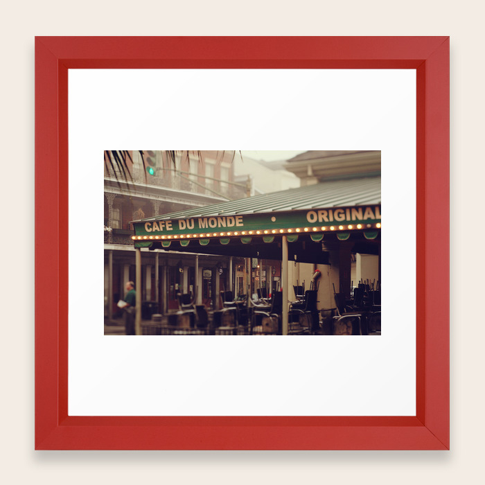 Foggy Cafe Du Monde Framed Art Print By Heathergreen Society6