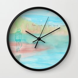take care Wall Clock | Landscape, Atlanta, Drawing, Paint, Trees, River, Spring, Outline, Water, Green 