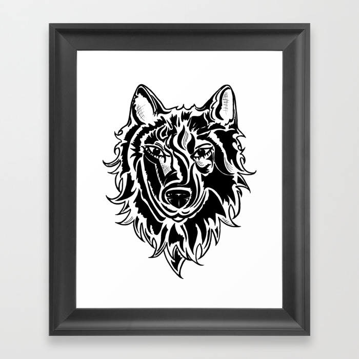 Abstract Wolf Framed Art Print By Frecklefacedoodles Society6