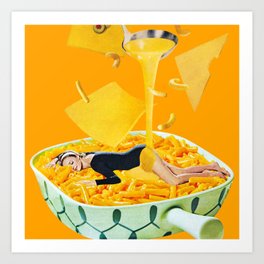 Cheese Dreams Kunstdrucke | Cheese, Collage, Popart, Midcentury, Curated, Vintage, Retro, Macncheese, Macaroniandcheese, Funny 