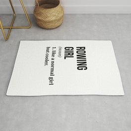 Rowing Girl Funny Quote Rug