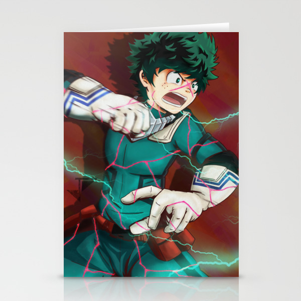 Deku One For All Full Cowl Stationery Cards By Jhincx Faust Society6