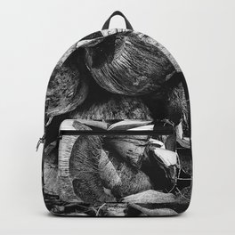 Coconut Shell Black and White Backpack