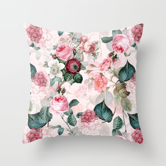 Vintage Shabby Chic Summer Blush Roses Flower Garden Throw Pillow By Art Love Society6 Summer Blush Roses Flower Garden Throw, Shabby Chic Outdoor Pillows