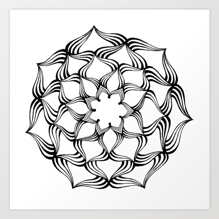 Mandalart Zenitude Art Print By Knobelita Society6 Mandalart Zenitude Art Print By Knobelita Society6
