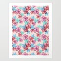 Bloom (flowers pattern) Art Print