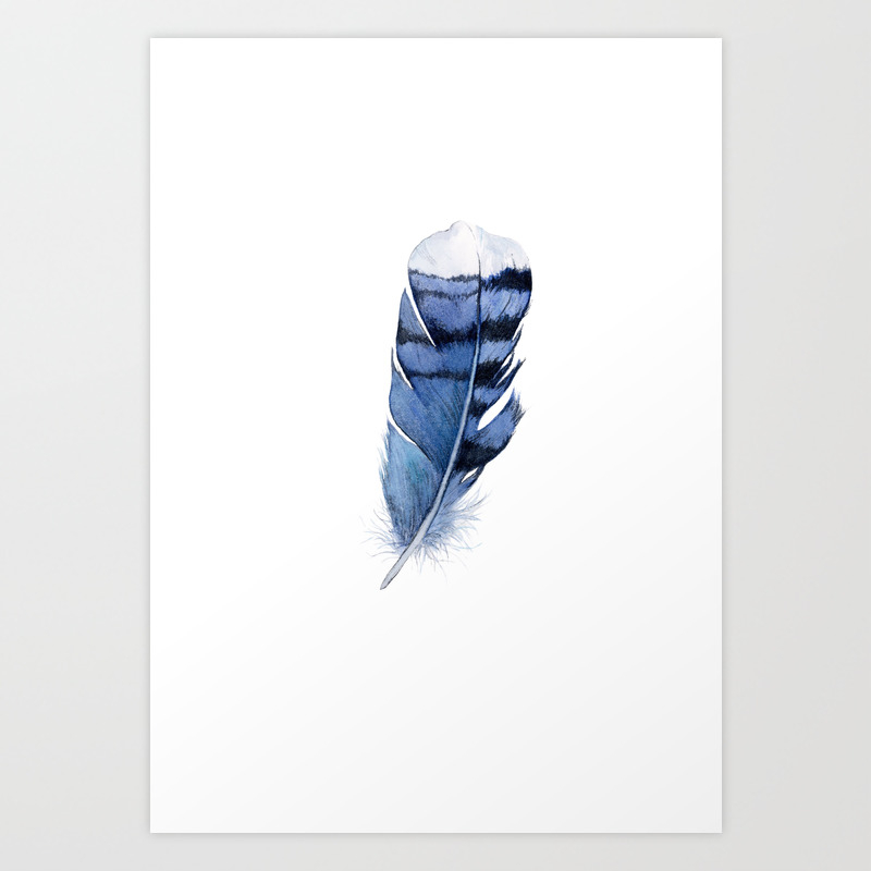 Blue Feather Blue Jay Feather Watercolor Feather Art Watercolor Painting By Suisai Genki Art Print By Suisaigenki Society6 Blue Feather Blue Jay Feather Watercolor Feather Art Watercolor Painting By Suisai Genki Art Print By Suisaigenki Society6