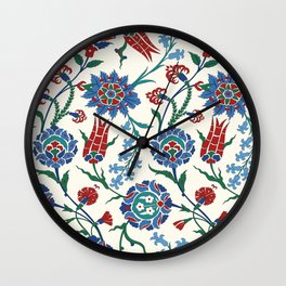Arabic Turkish pattern #21 - Iznik decor Wall Clock