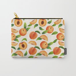 Peachy Peaches Carry-All Pouch | Leaves, Food, Digital, Fresh, Spring, Curated, Fruit, Summer, Peaches, Slices 