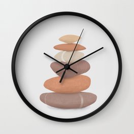 rock pile: minimalist balancing stones Wall Clock