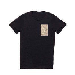 Wave by Katsushika Hokusai 1760–1849 Japanese Woodblock Allover Pattern Black and Tan Ink Drawing T Shirt | Famouspaintings, Thewave, Drawing, Bathroomdecor, Beachdrawing, Beachpictures, Bathroom, Vintage, Retroaesthetic, Retro 