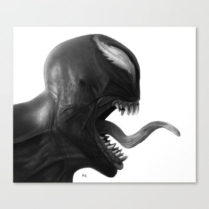 Venom Drawing Canvas Print By Hgart Society6