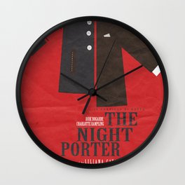 The Night Porter, movie poster, Liliana Cavani, Charlotte Rampling, Dirk Bogarde Wall Clock