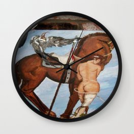 Professor Harvard on the Family painting by Jes Fuhrmann  Wall Clock | Illustration, Animal, Mixed Media, Painting 