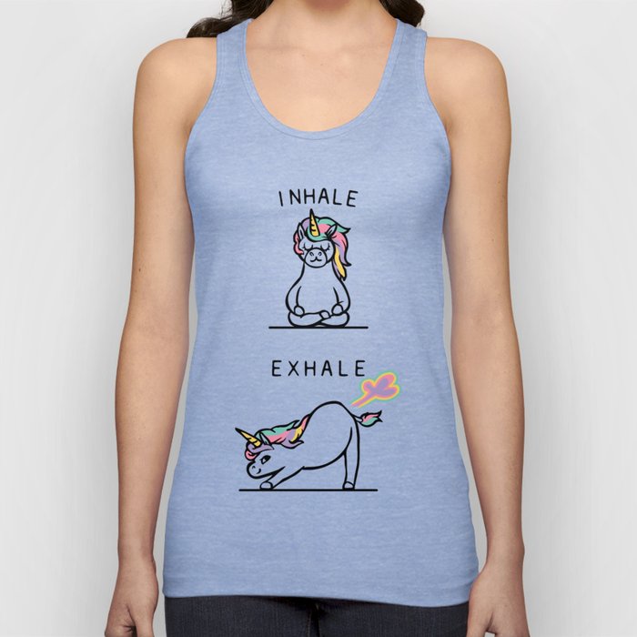 Inhale Exhale Unicorn Unisex Tank Top By Huebucket Society6