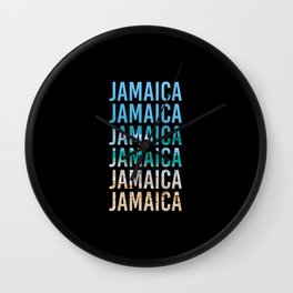 Jamaica honeymoon trip for newlyweds. Perfect present for mother dad friend him or her  Wall Clock