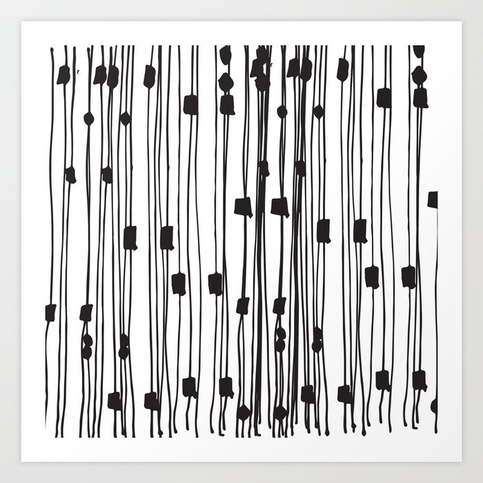 team regisseur omroeper Modern black white stripes dots squares pattern Art Print by Pink Water |  Society6
