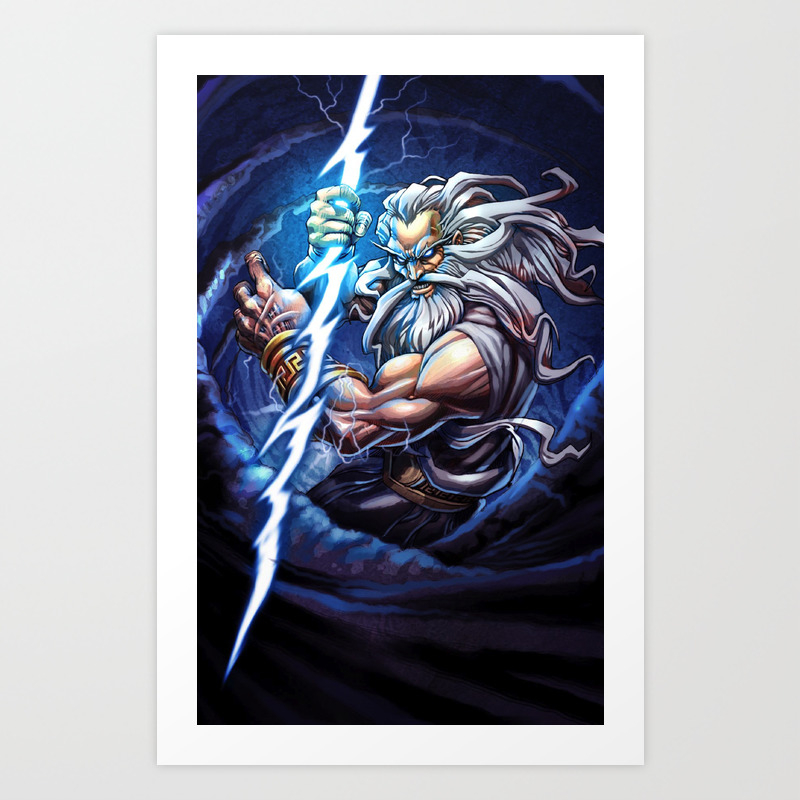 Zeus Art Print By Elgrimlock Society6