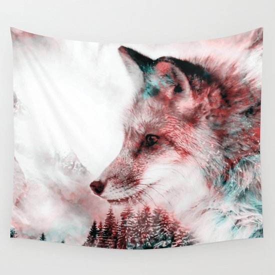 FOX Wall Tapestry by RIZA PEKER Society6