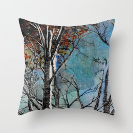 Land of the Silver Birch Throw Pillow