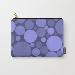 Bubbly Mod Dots Abstract Pattern in Periwinkle Purple Tones  Carry-All Pouch