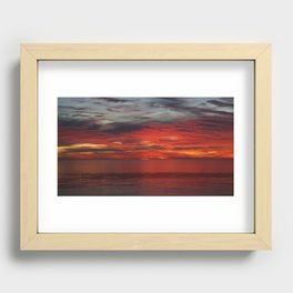 Burning Fire Sky Recessed Framed Print