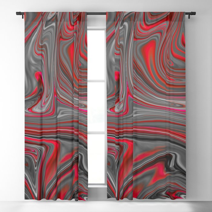 Red And Gray Liquid Marble Swirling, Red And Gray Curtains