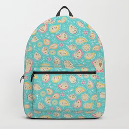 Hedgehog Paisley_Colors and Light blue Backpack