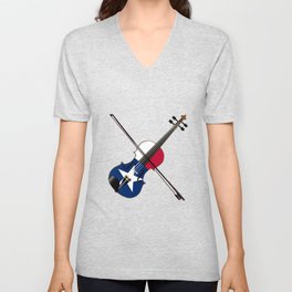 Texas Fiddle V Neck T Shirt