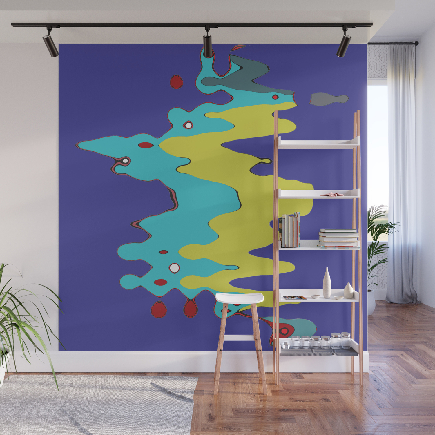 Abstract Color Graphic Splash Wall Mural By Myparis2016 Society6