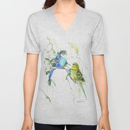 Parakeets, budgies pet bird home decor V Neck T Shirt