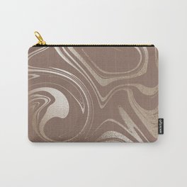 Beautiful Modern Bronze Gold Marble Carry-All Pouch