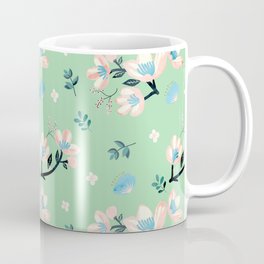 Be who you want to be - pastel flowers in mint Coffee Mug