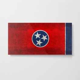 Tennessee State flag, Vintage version Metal Print | Tennessee, Flag, State, Graphicdesign, Vintage 