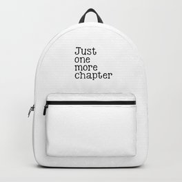 just one more chapter Backpack