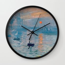 Claude Monet Impression Sunrise Wall Clock
