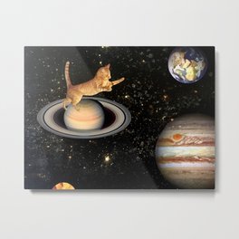 Cat.In.Space. Metal Print