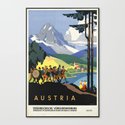 Austria 01 - Vintage Poster Leinwanddruck