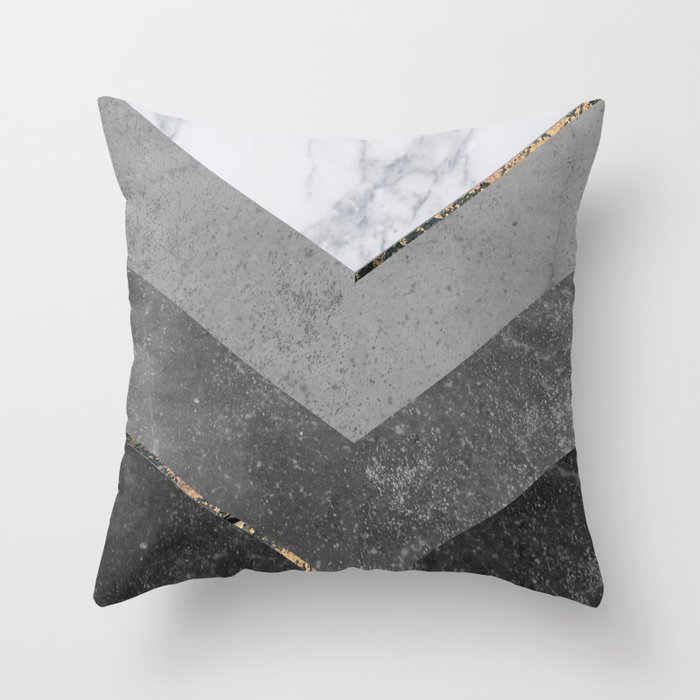 Marble Gray Copper Black Gold Chevron Throw Pillow By Marilenaxiari Society6 Beautiful chevron throw pillows for any room. marble gray copper black gold chevron throw pillow by marilenaxiari