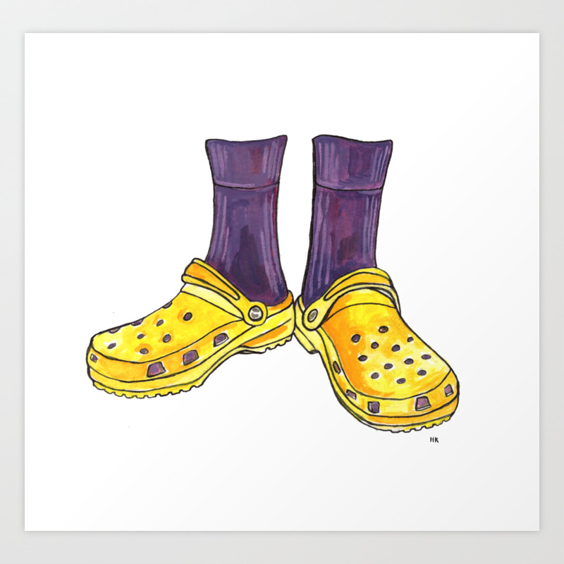 Yellow crocs sticker best sale