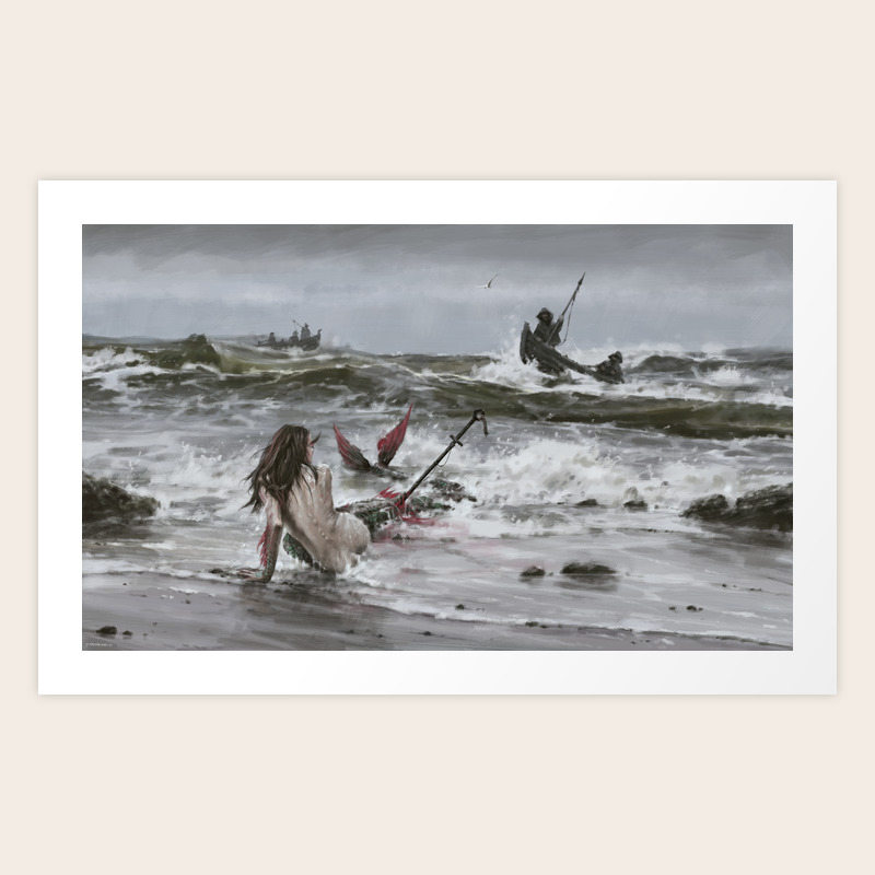 The Last Mermaid Of The Northern Seas Art Print By Mrwerewolf Society6