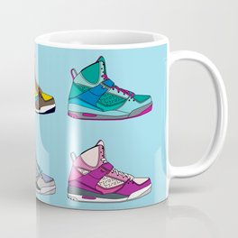 Colorful Sneaker set illustration blue illustration original pop art graphic print Coffee Mug