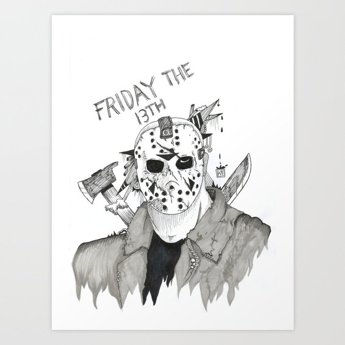 Jason Voorhees Friday The 13th Fanart Art Print By Theartworksofdarknebula Society6